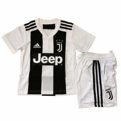18-19 Juventus Home Children Soccer Jersey Kit Shirt + Shorts