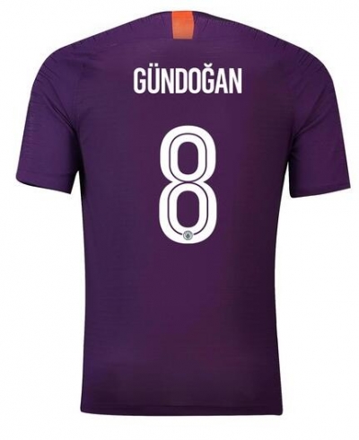 18-19 Manchester City Gundogan 8 UCL Cup Third Soccer Jersey Shirt