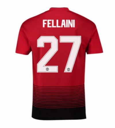 18-19 Manchester United Fellaini 27 UCL Home Soccer Jersey Shirt