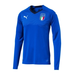 18-19 Italy Home Long Sleeve Soccer Jersey Shirt