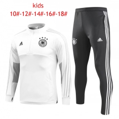 Kids Germany FIFA World Cup 2018 Training Suit O'Neck White