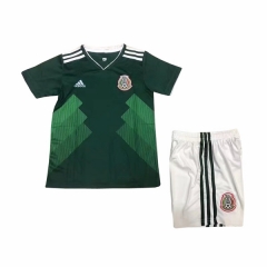 Mexico 2018 FIFA World Cup Home Children Soccer Kit Shirt And Shorts