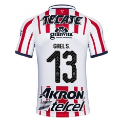 18-19 Deportivo Guadalajara Chivas Gael S 13 Home Soccer Jersey Shirt