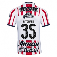 18-19 Deportivo Guadalajara Chivas A Torres 35 Home Soccer Jersey Shirt