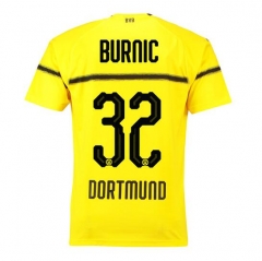 18-19 Borussia Dortmund Burnic 32 Cup Home Soccer Jersey Shirt