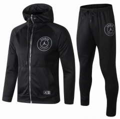 18-19 PSG x Jordan Big Circle Black Training Suit (Hoodie Jacket+Trouser)