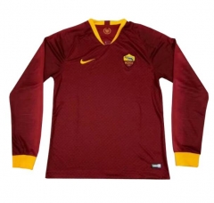 18-19 AS Roma Home Long Sleeve Soccer Jersey Shirt