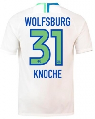 18-19 VfL Wolfsburg KNOCHE 31 Away Soccer Jersey Shirt