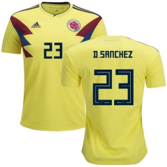 Colombia 2018 World Cup DAVINSON SANCHEZ 23 Home Soccer Jersey Shirt