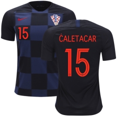 Croatia 2018 World Cup Away DUJE CALETA-CAR 15 Soccer Jersey Shirt