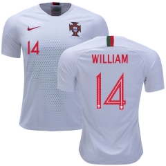Portugal 2018 World Cup WILLIAM CARVALHO 14 Away Soccer Jersey Shirt