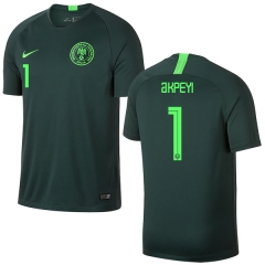 Nigeria Fifa World Cup 2018 Away Daniel Akpeyi 1 Soccer Jersey Shirt