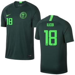 Nigeria Fifa World Cup 2018 Away Alex Iwobi 18 Soccer Jersey Shirt
