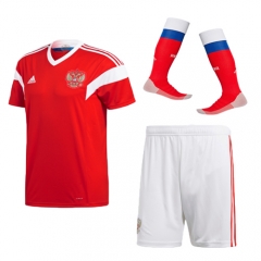 Russia 2018 World Cup Home Soccer Kits (Jersey + Shorts +Socks)