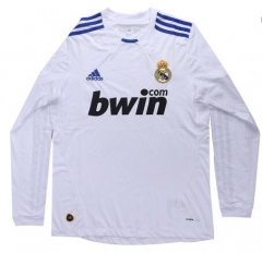 Retro Long Sleeve 10-11 Real Madrid Home Soccer Jersey Shirt