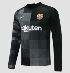 Long Sleeve 21-22 Barcelona Black Goalkeeper Soccer Jersey Shirt
