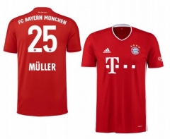 Thomas Müller 25 Bayern Munich 20-21 Home Soccer Jersey Shirt