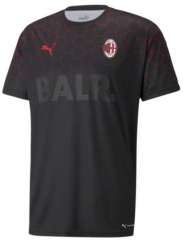 20-21 AC Milan X BALR Signature Black Soccer Jerseys Shirt