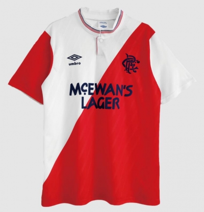 Retro 87/88 Glasgow Rangers Away Soccer Jersey Shirt