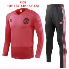 18-19 Children Manchester United Red Training Suit