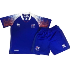 Iceland 2018 World Cup Home Children Soccer Kit Shirt And Shorts