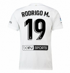 18-19 Valencia RODRIGO M. 19 Home Soccer Jersey Shirt