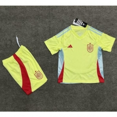 Children 2024 Euro Cup Spain Away Soccer Kits