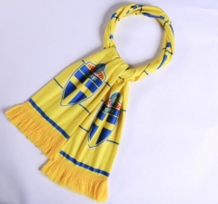2018 World Cup Sverige Soccer Scarf Yellow