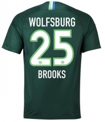 18-19 VfL Wolfsburg BROOKS 25 Home Soccer Jersey Shirt