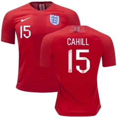 England 2018 FIFA World Cup GARY CAHILL 15 Away Soccer Jersey Shirt