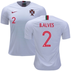 Portugal 2018 World Cup BRUNO ALVES 2 Away Soccer Jersey Shirt