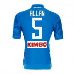 18-19 Napoli ALLAN 5 Home Soccer Jersey Shirt