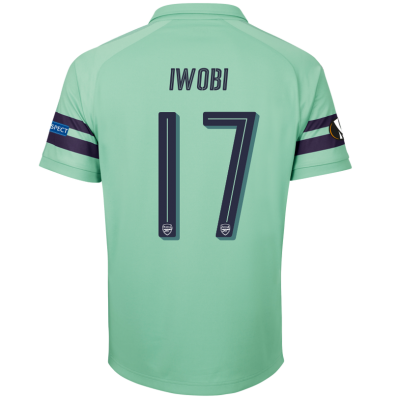 18-19 Arsenal Alex Iwobi 17 UEFA Europa Third Soccer Jersey Shirt