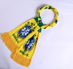 2018 World Cup Brazil Soccer Scarf Yellow