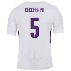 18-19 Fiorentina CECCHERINI 5 Away Soccer Jersey Shirt
