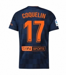 18-19 Valencia COQUELIN 17 Away Soccer Jersey Shirt