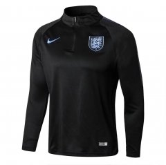 England 2018 World Cup Zipper Training Sweat Shirt Black