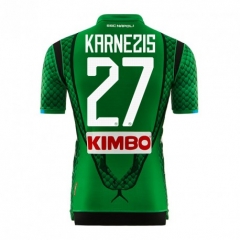 18-19 Napoli KARNEZIS 27 Green Goalkeeper Soccer Jersey Shirt