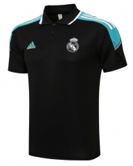 2021-22 Real Madrid Kit Black Polo Shirt