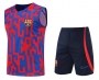 22-23 Barcelona Red Blue Training Vest Shirt and Shorts