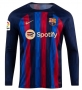 Long Sleeve 22-23 Barcelona Home Soccer Jersey Shirt