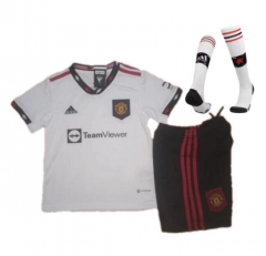 Children 22-23 Manchester United Away Soccer Full Kit