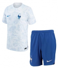 Children France 2022 World Cup Away Soccer Kit