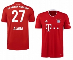 David Alaba 27 Bayern Munich 20-21 Home Soccer Jersey Shirt