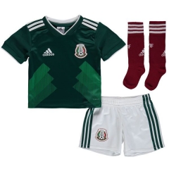 Mexico 2018 FIFA World Cup Home Children Soccer Whole Kits (Children Shirt+Shorts+Socks)