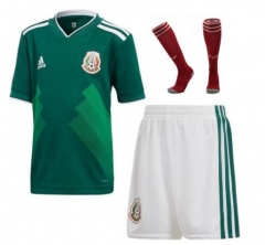 Mexico 2018 World Cup Home Soccer Whole Kits (Shirt+Shorts+Socks)