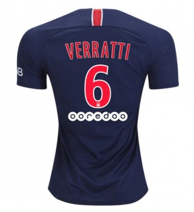 18-19 PSG Marco Verratti 6 Home Soccer Jersey Shirt