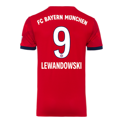 18-19 Bayern Munich Home 9 Lewandowski Soccer Jersey Shirt