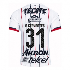 18-19 Deportivo Guadalajara Chivas A Cervantes 31 Away Soccer Jersey Shirt