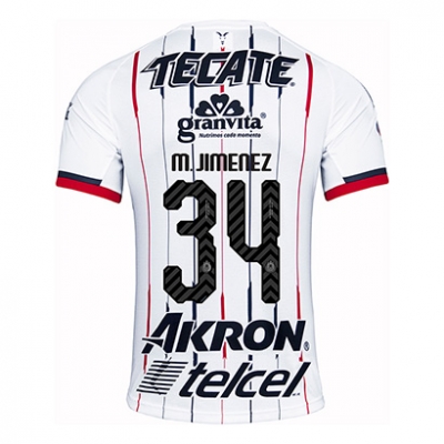18-19 Deportivo Guadalajara Chivas M Jimenez 34 Away Soccer Jersey Shirt